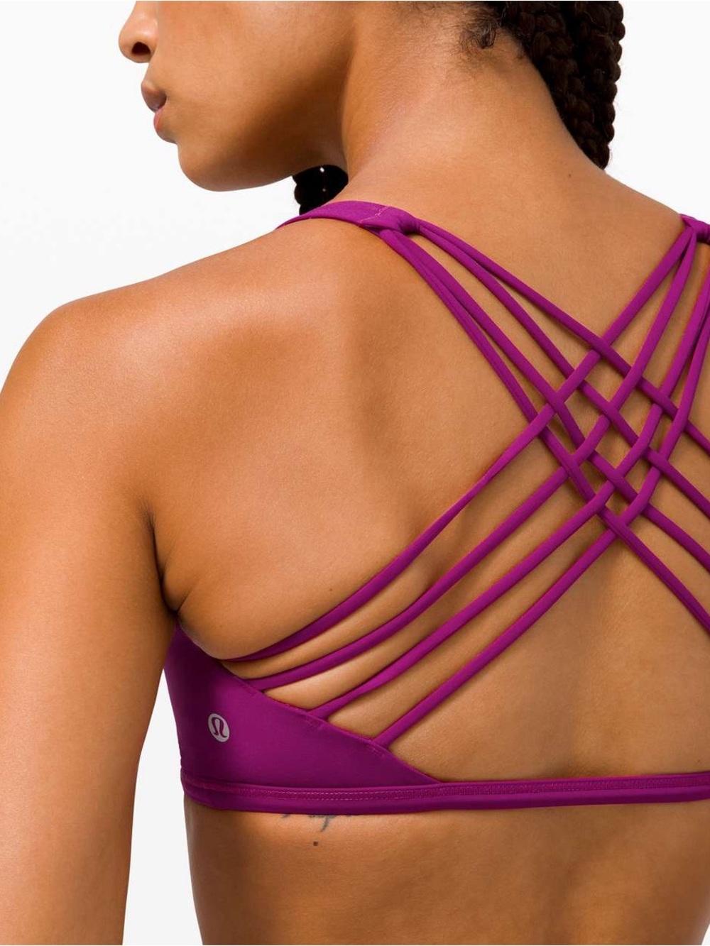 Lululemon Free To Be Bra Wild Light Support A/B Cup Size 8 Deep Fuchsia ⚠️FLAWED